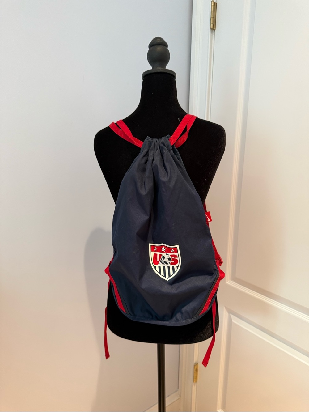 Nike USA soccer Navy & Red Drawstring Backpack